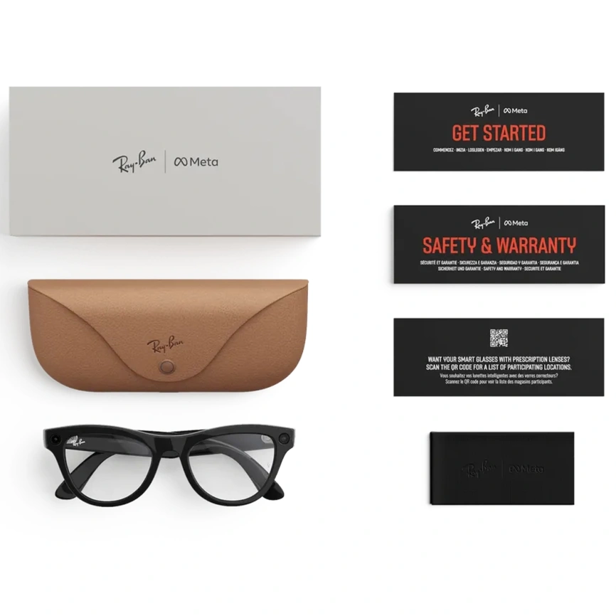 Умные очки Ray-Ban Skyler (Gen 2) Shiny Black Standard Clear фото 5