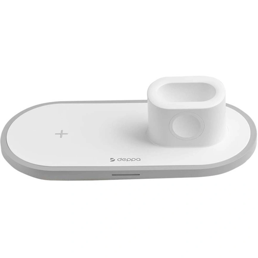 Беспроводное зарядное устройство Deppa 17.5W iPhone, Apple Watch, Airpods 24006 White фото 1