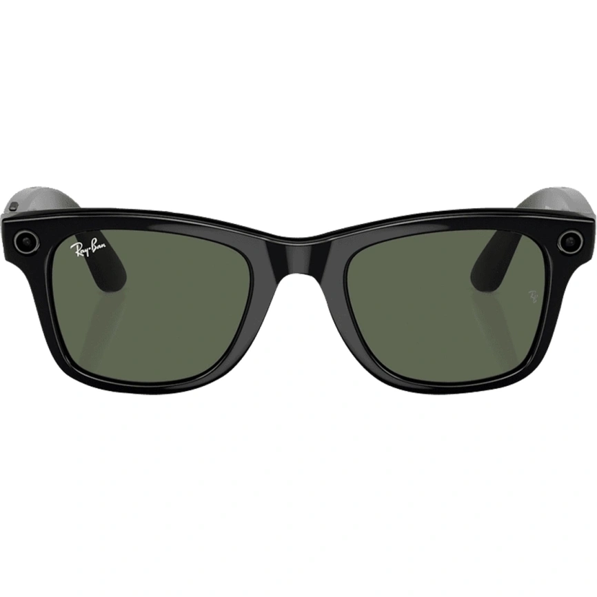 Умные очки Ray-Ban Wayfarer Shiny Black/G-15 (RW4006) L Green фото 2