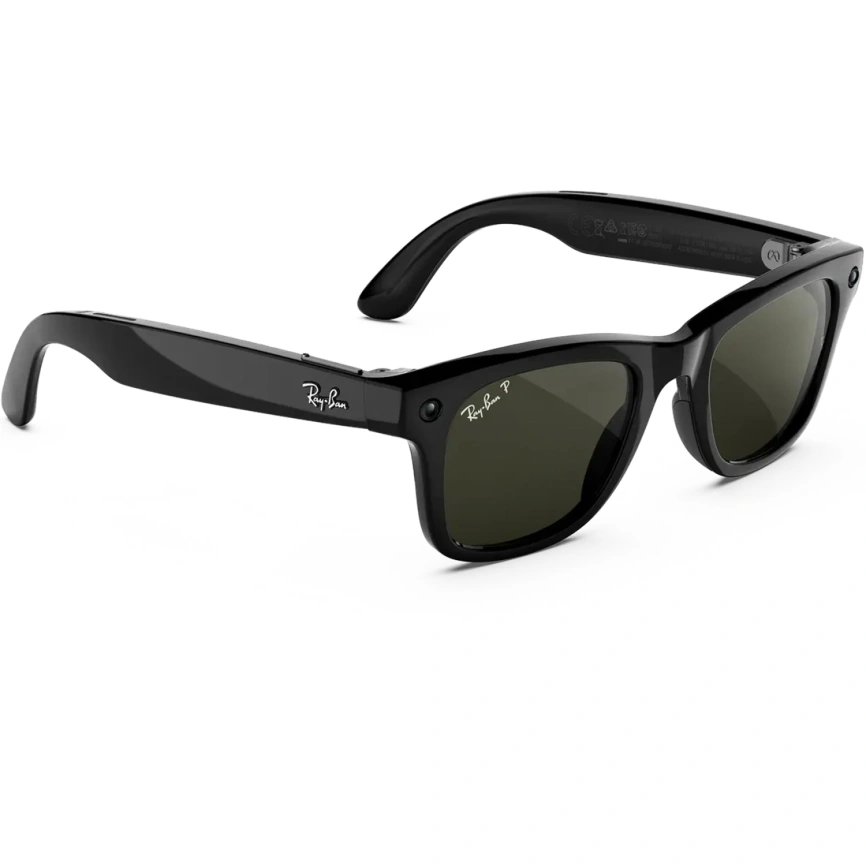 Умные очки Ray-Ban Wayfarer (Gen 3) Shiny Black Standard Green фото 3