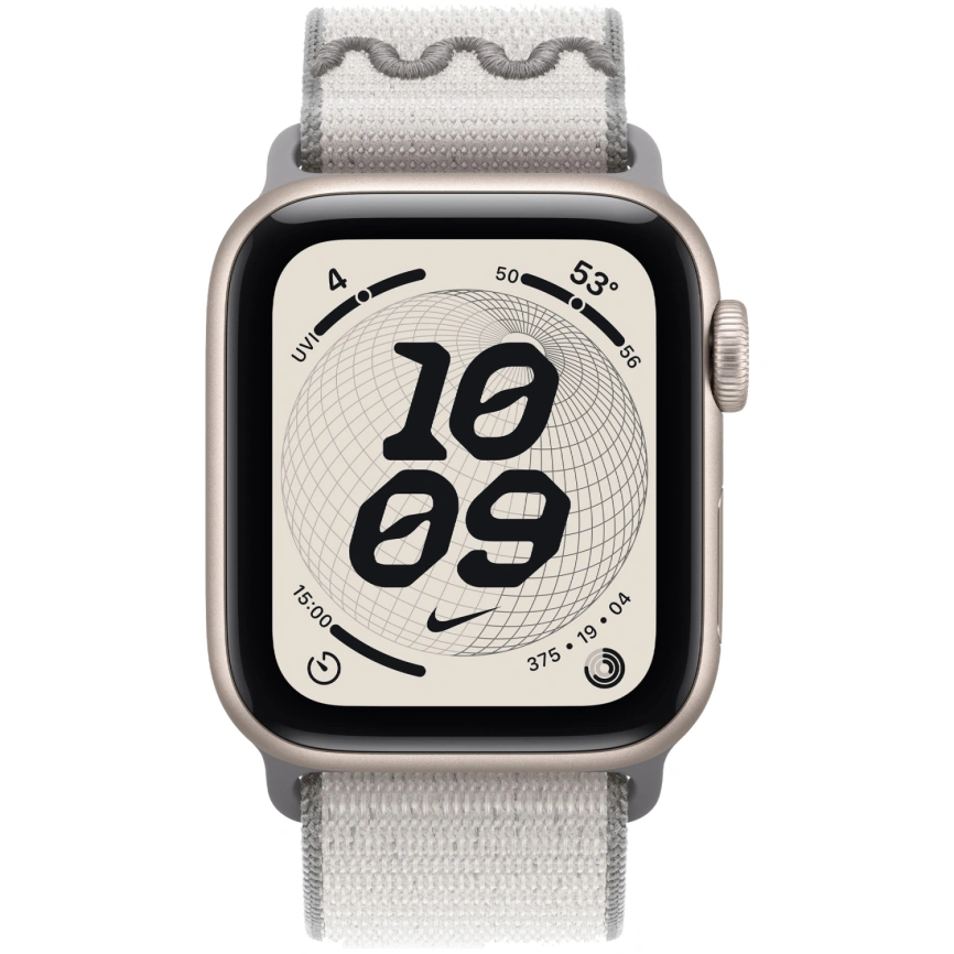 Смарт-часы Apple Watch SE (2025) 40mm Starlight Aluminum Case with Veiled Grey Nike Sport Loop фото 3