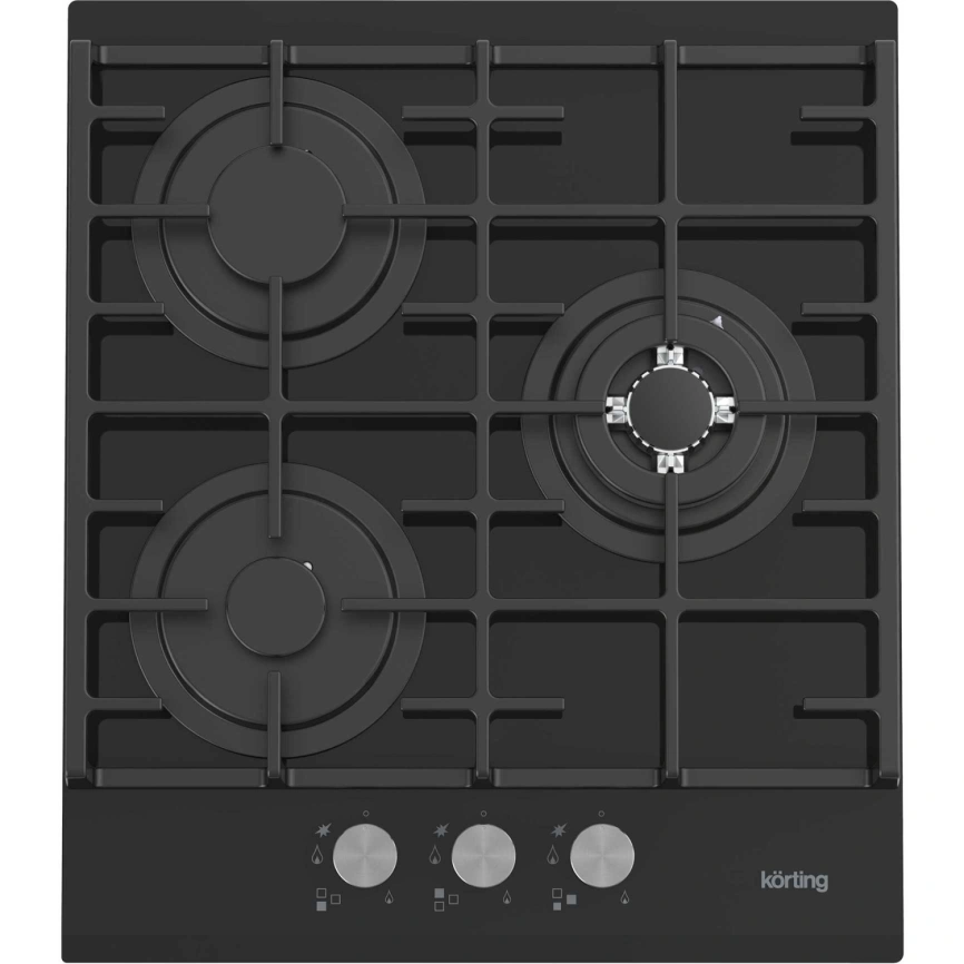 Газовая варочная панель Korting HGG 4825 CTN Black фото 1