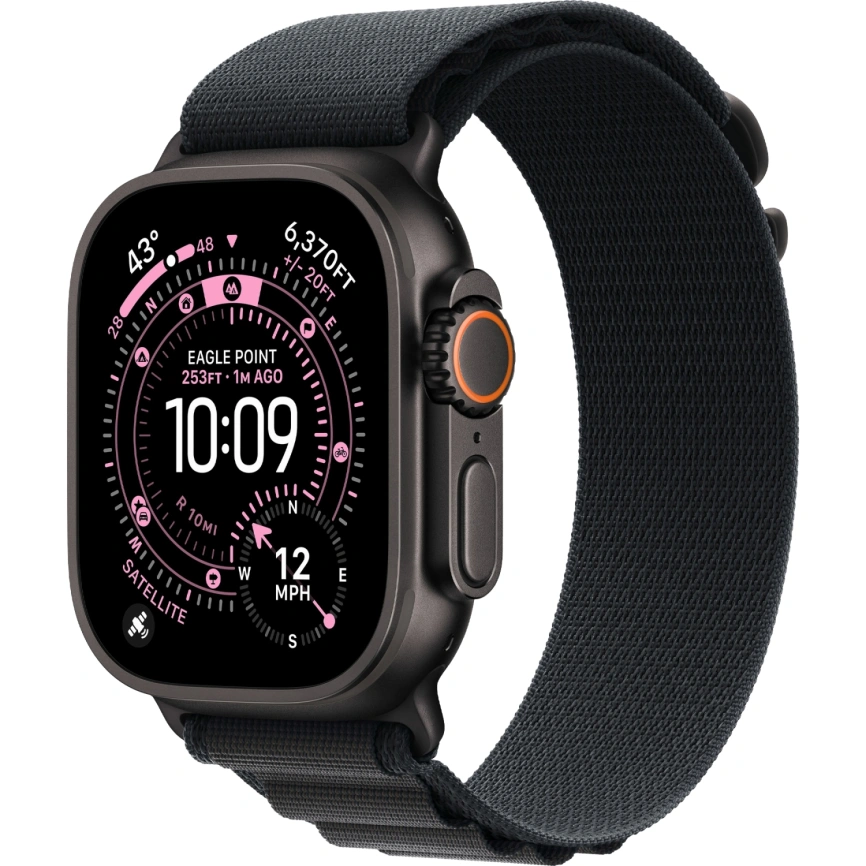 Смарт-часы Apple Watch Ultra 3 (2025) 49mm Black Titanium Case with Black Alpine Loop L фото 1