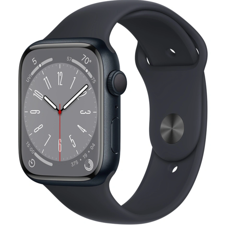 Смарт-часы Apple Watch Series 8 GPS 45mm Midnight/Black Sport Band фото 1