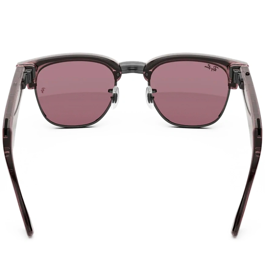 Умные очки Ray-Ban Clubmaster (audio) Transparent Orchid Standard Transitions Ruby фото 4