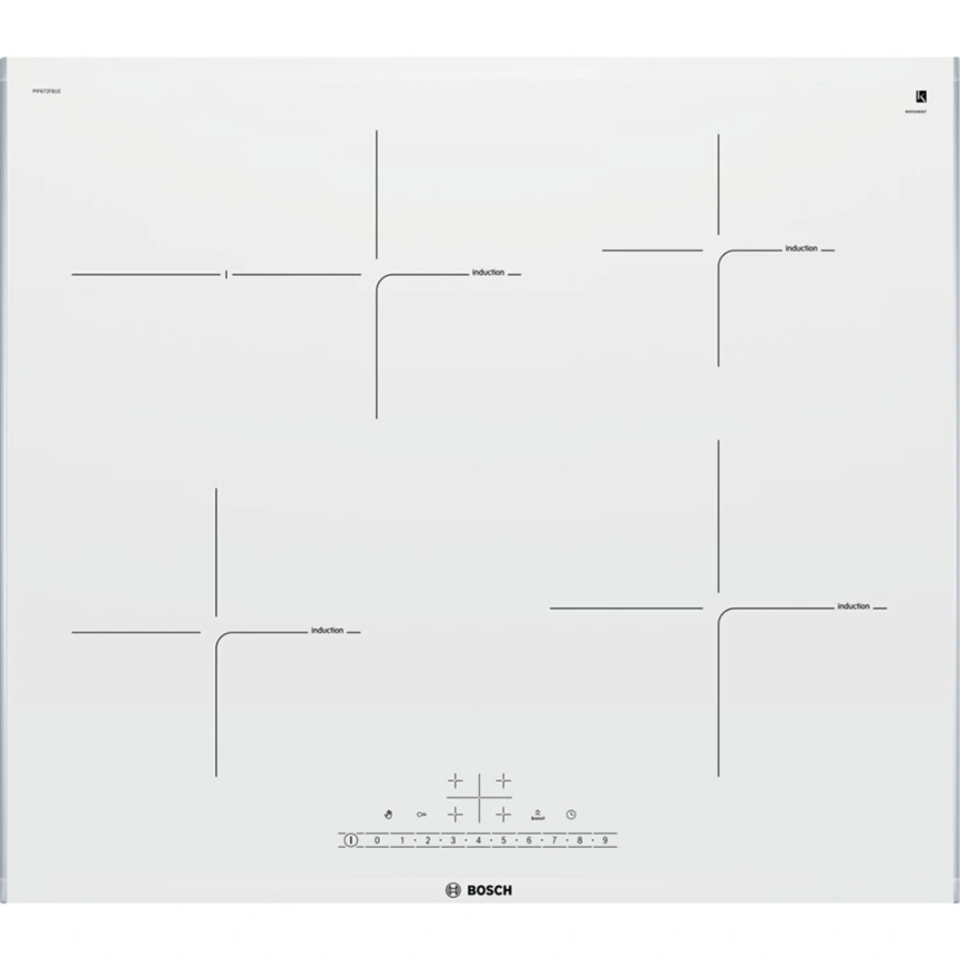 Индукционная варочная панель Bosch Serie 6 PIF672FB1E White фото 1