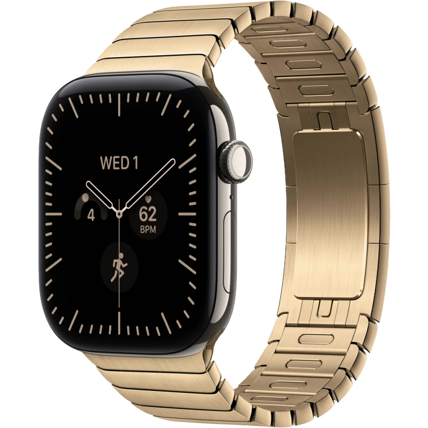 Смарт-часы Apple Watch Series 12 46mm Natural Titanium Case with Radiant Gold Link Bracelet фото 1