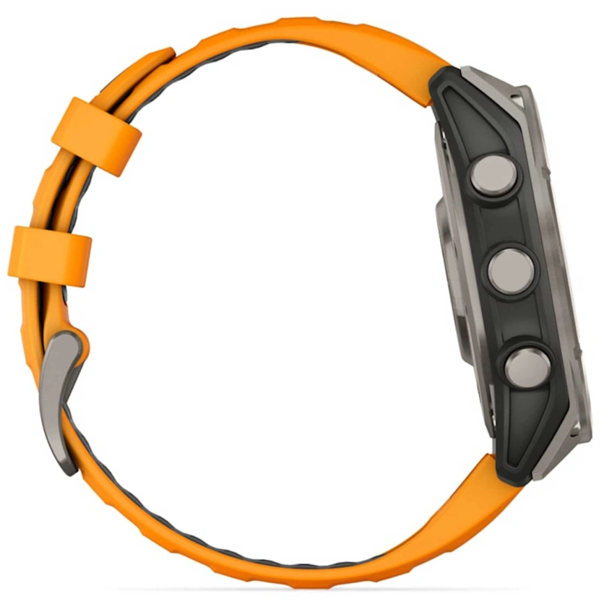 Смарт-часы Garmin Fenix 8 47mm Amoled Sapphire (010-02904-11) Titanium with Spark Orange/Graphite Silicone Band фото 4