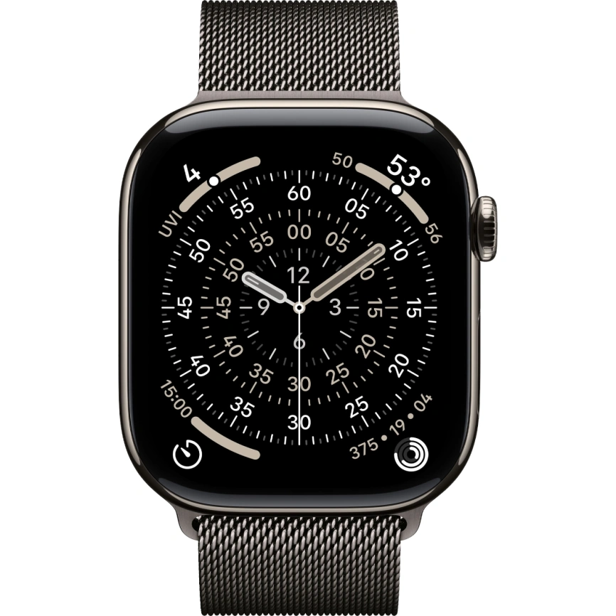 Смарт-часы Apple Watch Series 11 46mm Natural Titanium Case with Slate Milanese Loop фото 2