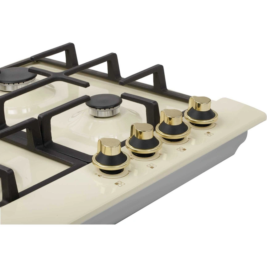Газовая варочная панель Korting HG 661 CTGB Ivory/Gold фото 2