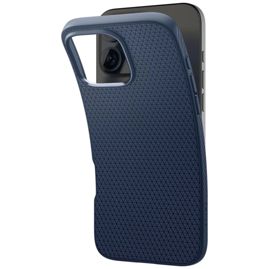 Чехол Spigen Liquid Air для iPhone 16 Pro (ACS08118) Navy Blue фото 6