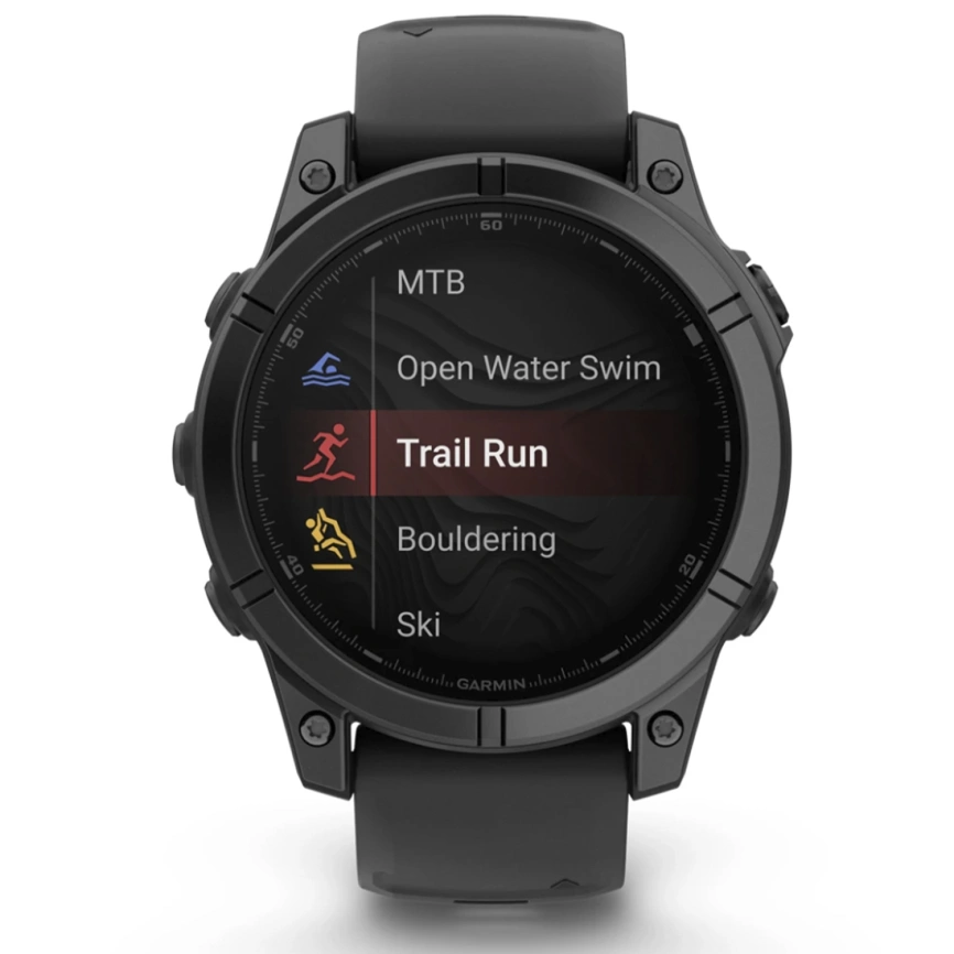 Смарт-часы Garmin Fenix E 47mm Amoled Slate Gray Steel With Black Silicone Band (010-03025-01) фото 2