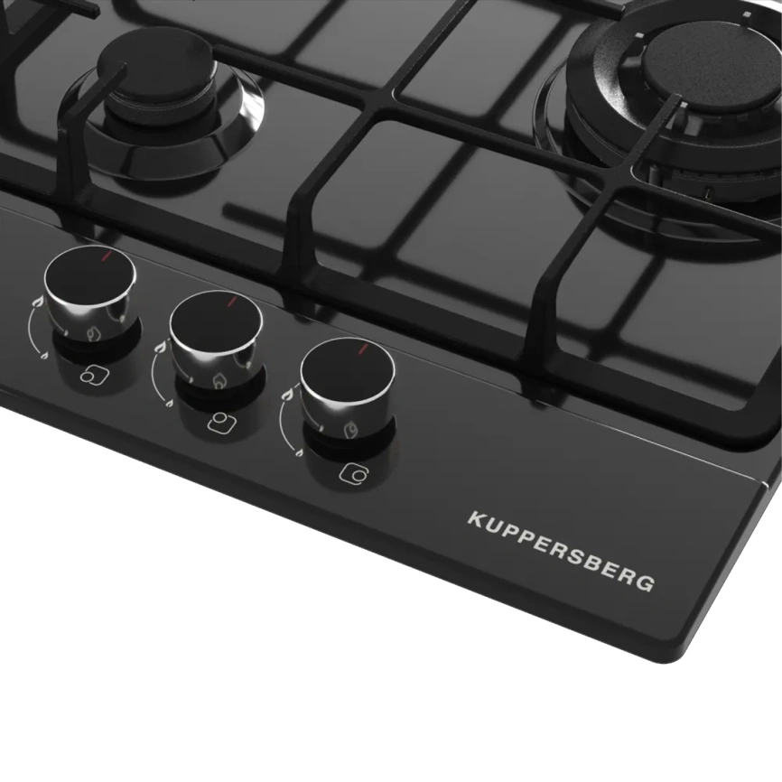 Газовая варочная панель Kuppersberg FS 40 B Black фото 3