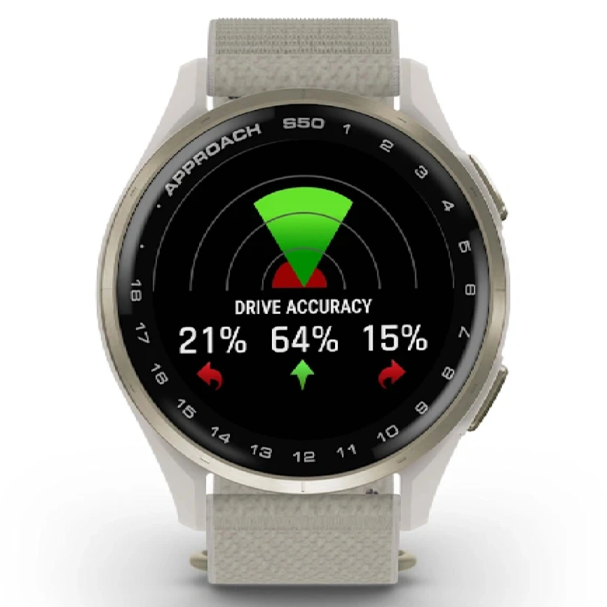 Смарт-часы Garmin Approach S50 43mm (010-03010-01) Cream Gold/Ivory ComfortFit Nylon Band фото 5