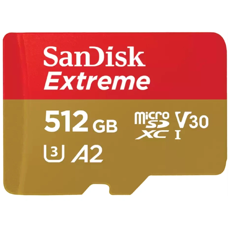 Карта памяти Sandisk Extreme 512GB MicroSDXC Class 10/UHS-I/U3/V30/A2/190 Мб/с SDSQXAV-512G-GN6MA фото 2