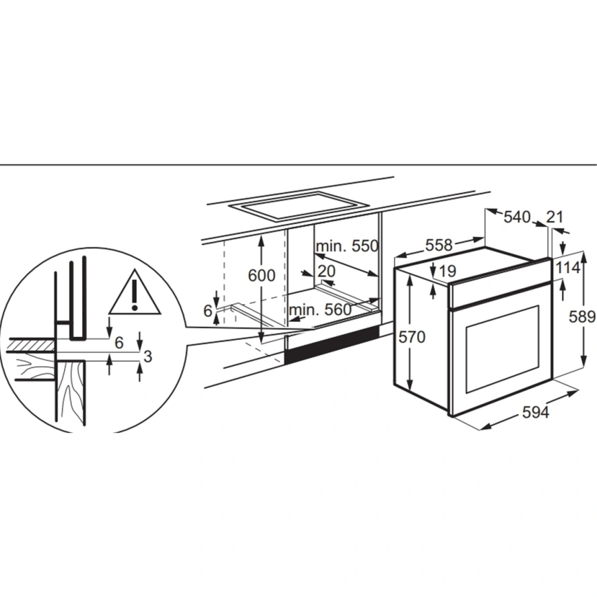 Электрический духовой шкаф Electrolux EOD3H40BX Stainless Steel фото 5