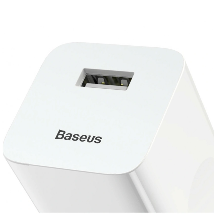 Сетевое зарядное устройство Baseus 24W USB-A CCALL-BX02 White фото 2