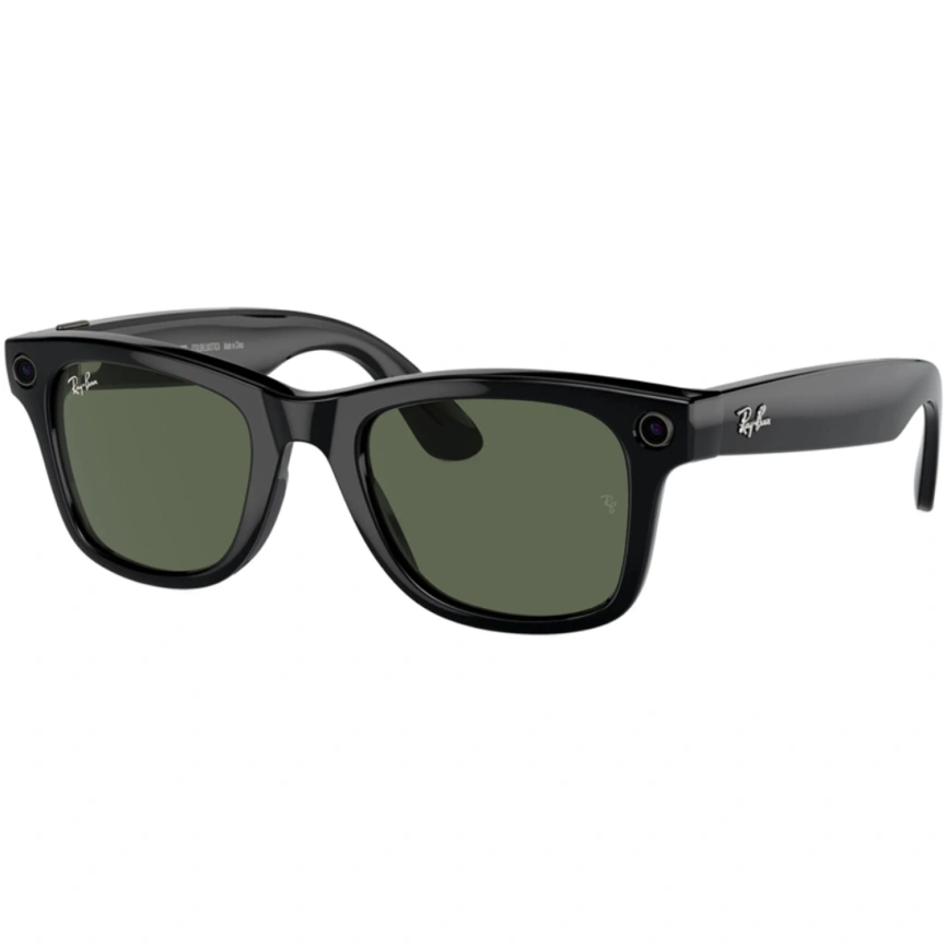 Умные очки Ray-Ban Wayfarer Shiny Black/G-15 (RW4006) M Green фото 1