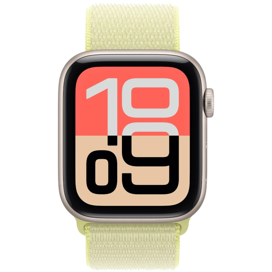 Смарт-часы Apple Watch SE (2025) 44mm Starlight Aluminum Case with Neon Yellow Sport Loop фото 3