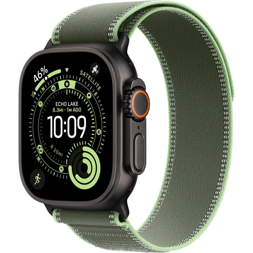 Смарт-часы Apple Watch Ultra 3 (2025) 49mm Black Titanium Case with Green/Neon Trail Loop M/L фото 1