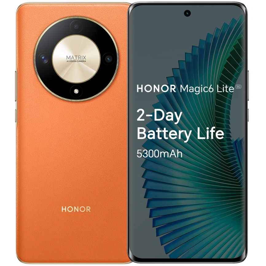 Смартфон Honor Magic6 Lite 8/256Gb Sunrise Orange(Vegan leather) фото 1