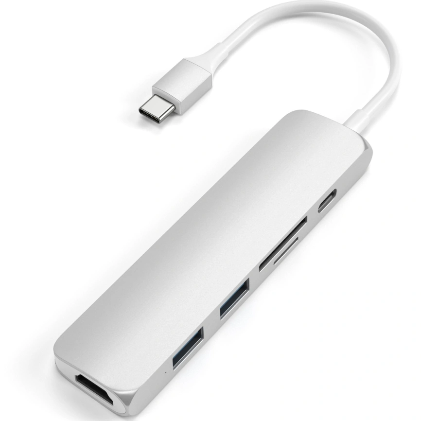 Хаб Satechi USB-C 6 в 1 (ST-SCMA2S) Silver фото 1