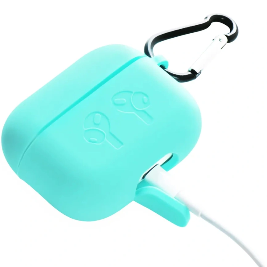 Силиконовый чехол Gurdini для AirPods Pro 2 Mint фото 4