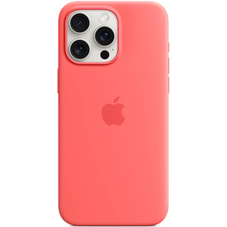 Силиконовый чехол Apple MagSafe для iPhone 15 Pro Max Guava фото 1