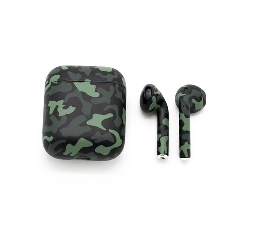 Наушники Apple AirPods 2 Color (MRXJ2) в футляре с возможностью беспроводной зарядки ARMY Темно-зеленые фото 1