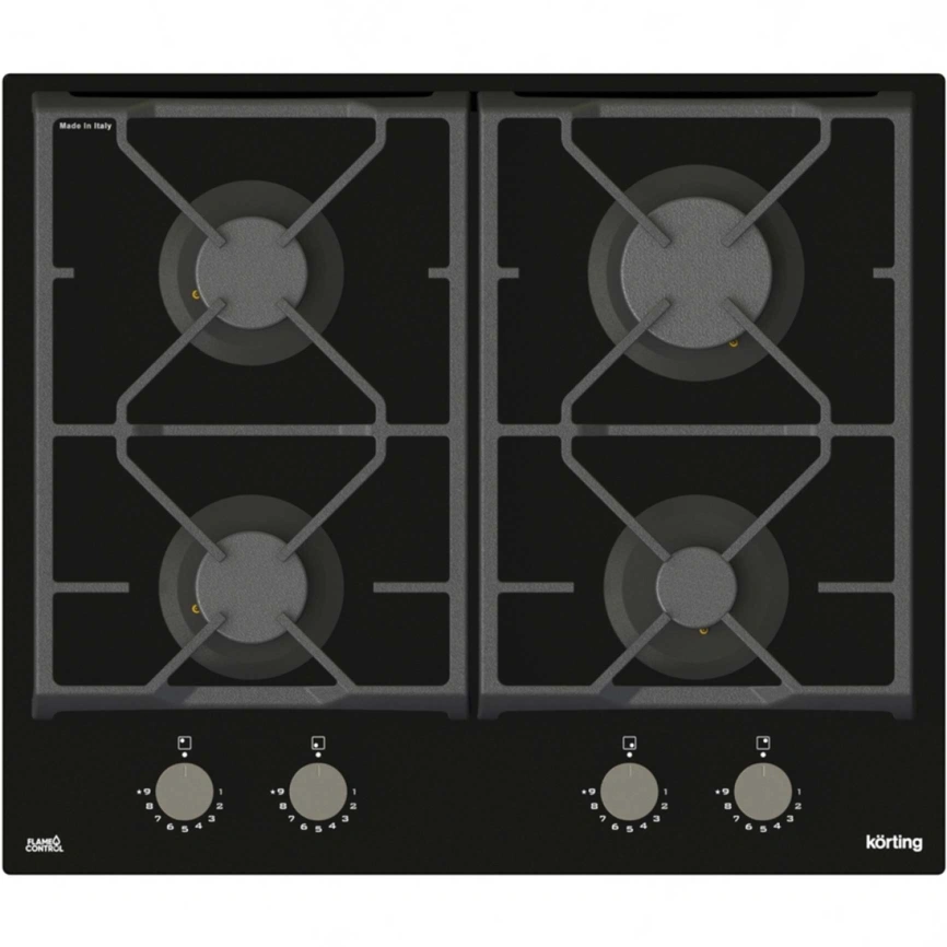 Газовая варочная панель Korting HGG 6985 CN FLC Black фото 1