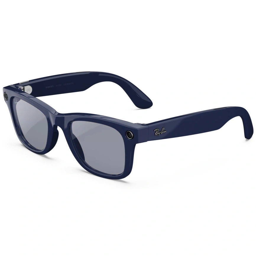 Умные очки Ray-Ban Wayfarer (Gen 2) Shiny Cosmic Blue M Clear to Sapphire Transitions фото 1