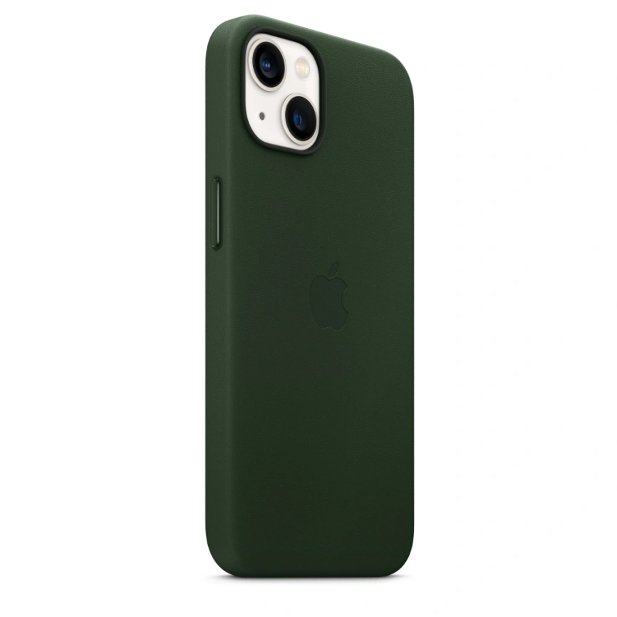 Кожаный чехол Apple MagSafe для iPhone 13 Зелёная секвойя фото 2