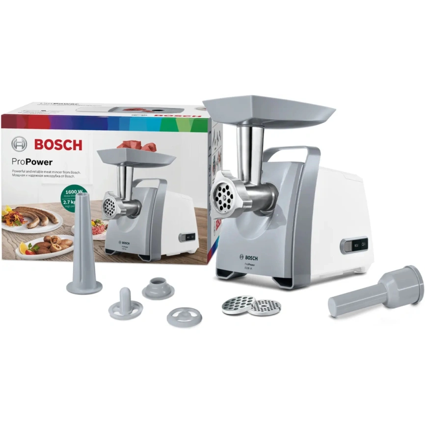 Мясорубка Bosch ProPower MFW45020 White/Gray фото 6