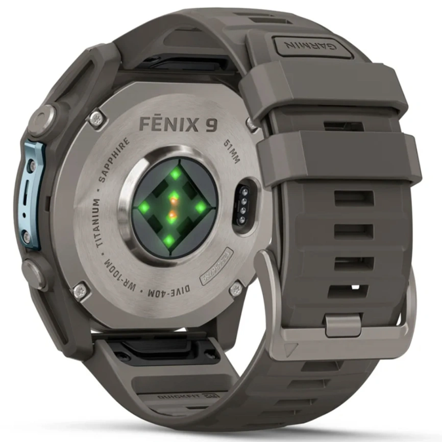 Смарт-часы Garmin Fenix 9 51mm Amoled (010-04763-01) Titanium with Pebble Gray Silicone Band фото 2