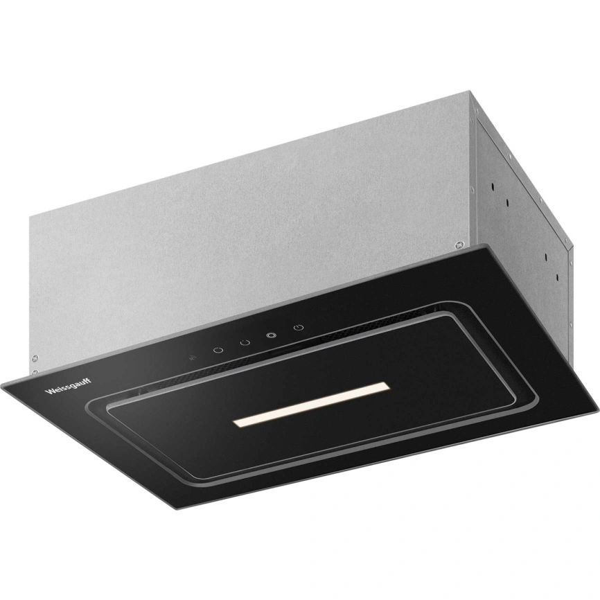 Встраиваемая вытяжка Weissgauff AURA 456 Touch Black Glass фото 1