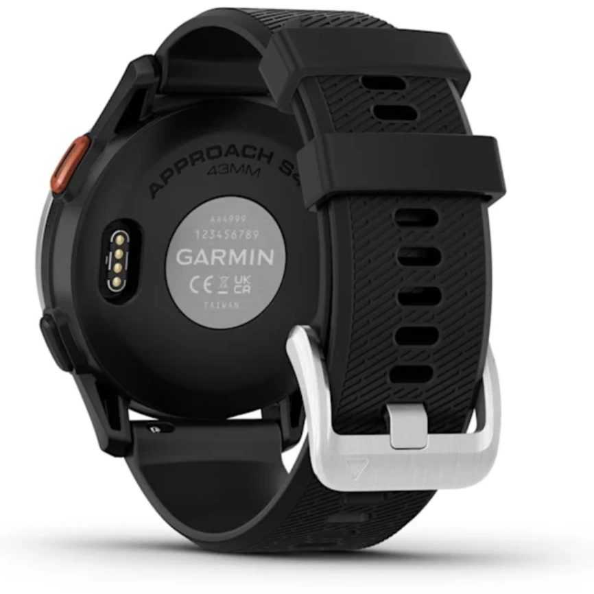 Смарт-часы Garmin Approach S44 44mm (010-03009-00) Silver/Black Silicone Band фото 6