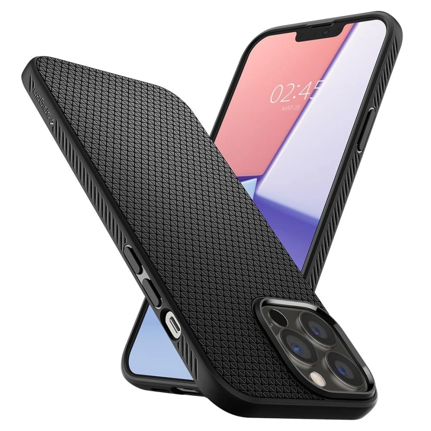 Чехол Spigen Liquid Air для iPhone 13 Pro Max (ACS03201) Matte Black фото 9