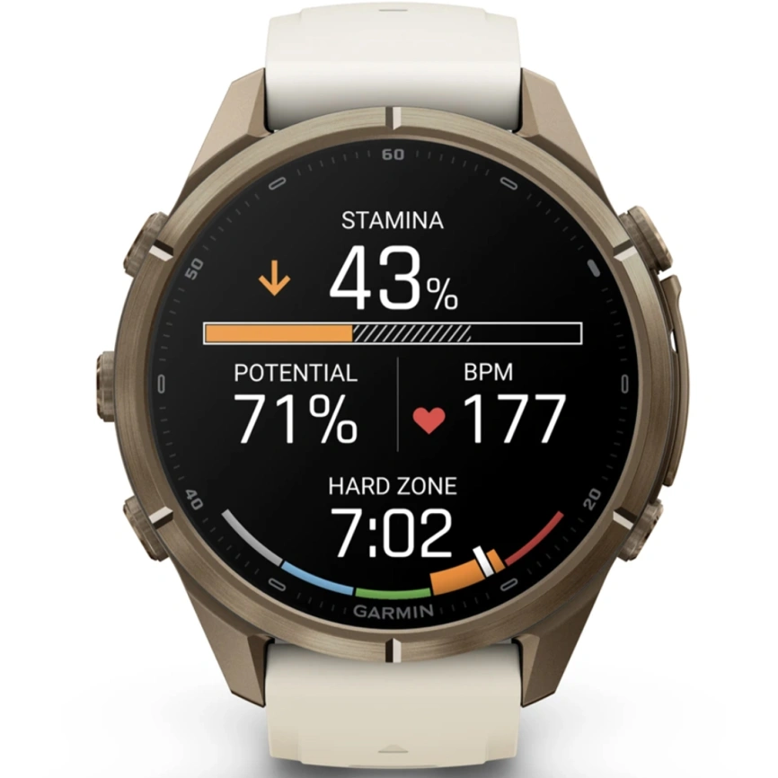Смарт-часы Garmin Fenix 9 Pro 43mm Amoled (010-04335-21) Autumn Gold Titanium with Cream/French Gray Silicone Band (inReach) фото 9