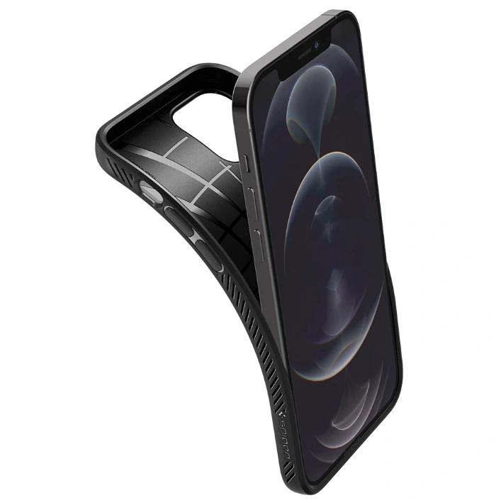 Чехол Spigen Liquid Air для iPhone 12/12 Pro (ACS01701) Black фото 10