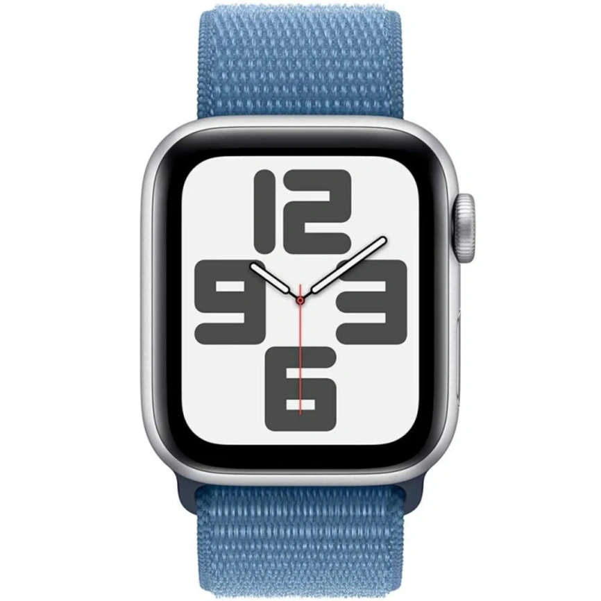 Смарт-часы Apple Watch SE (2023) 40mm Silver Aluminium Case with Storm Blue Sport Loop (MRE33) фото 4