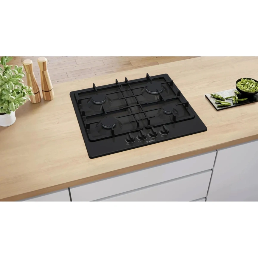 Газовая варочная панель Bosch Serie 2 PGP6B6K90R Black фото 6