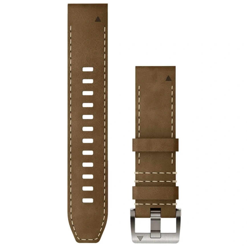 Ремешок Garmin Marq QuickFit Learther Watch Band (010-13225-07) 22mm Tundra/Black фото 1