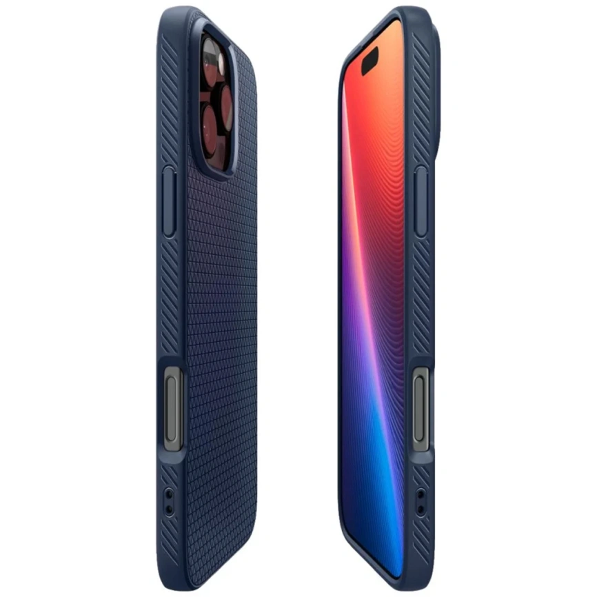 Чехол Spigen Liquid Air для iPhone 16 Pro (ACS08118) Navy Blue фото 4