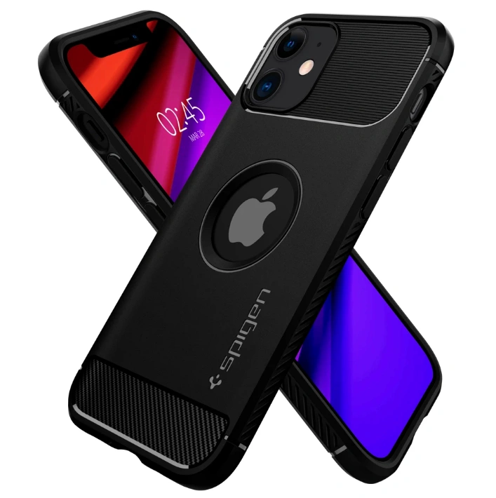 Чехол Spigen Rugged Armor для iPhone 12 Mini ( ACS01743) Black фото 2