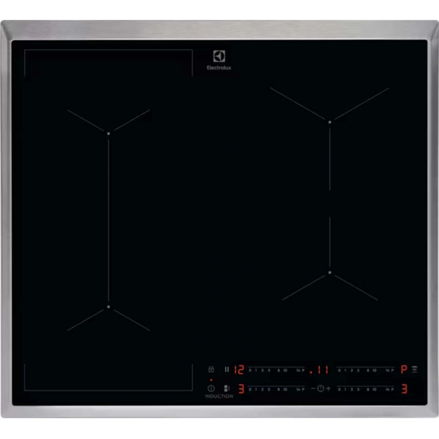 Индукционная варочная панель Electrolux EIV6340X Black/Stainless Steel фото 1