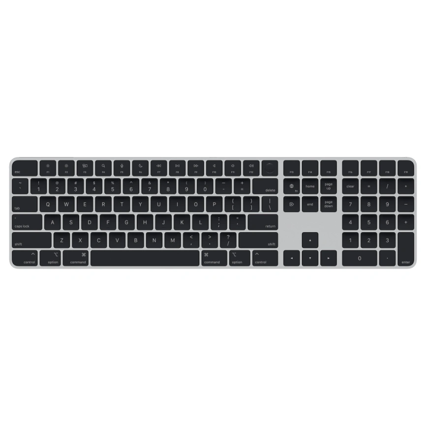 Клавиатура беспроводная Apple Magic Keyboard with Touch ID and Numeric Keypad (MMMR3) Black фото 1