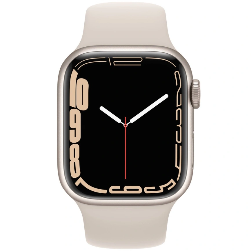 Смарт-часы Apple Watch Series 7 GPS 41mm Starlight (Сияющая звезда/Серый) Sport Band (MKMY3RU/A) фото 2