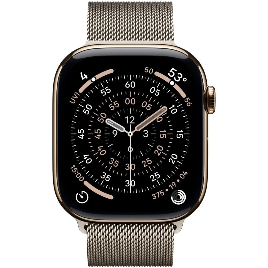 Смарт-часы Apple Watch Series 11 46mm Gold Titanium Case with Natural Milanese Loop M/L фото 2