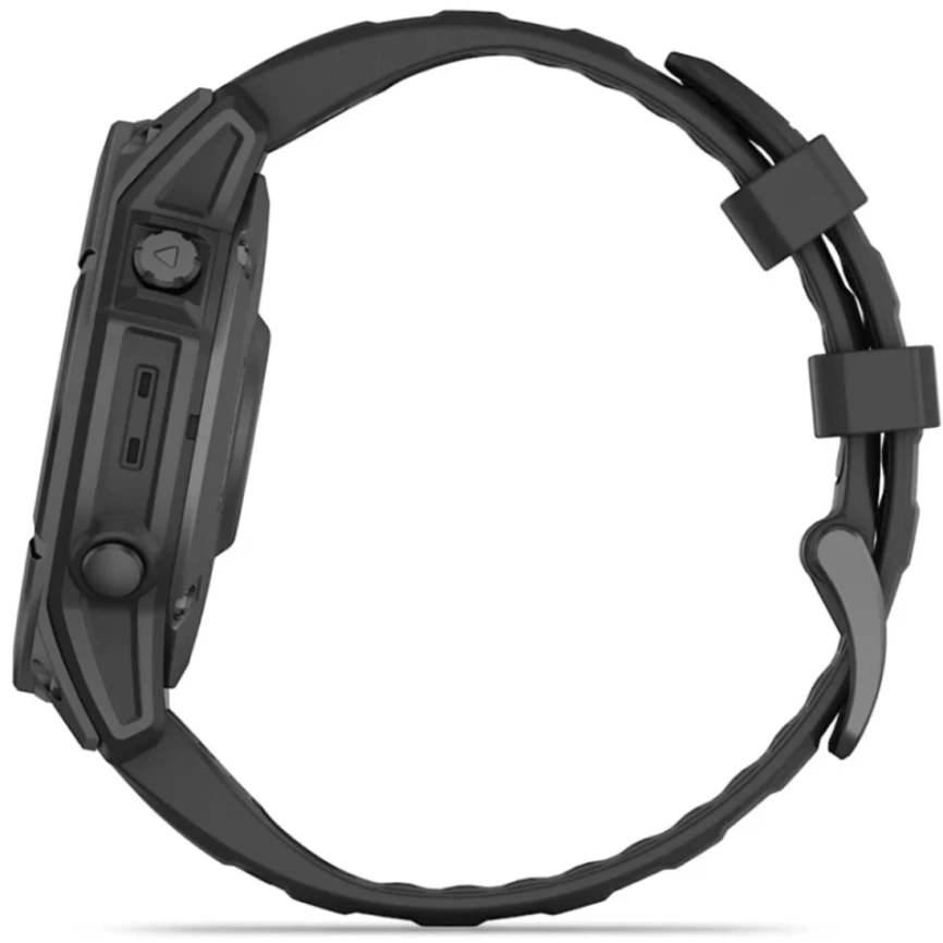 Смарт-часы Garmin Fenix E 47mm Amoled Slate Gray Steel With Black Silicone Band (010-03025-01) фото 7