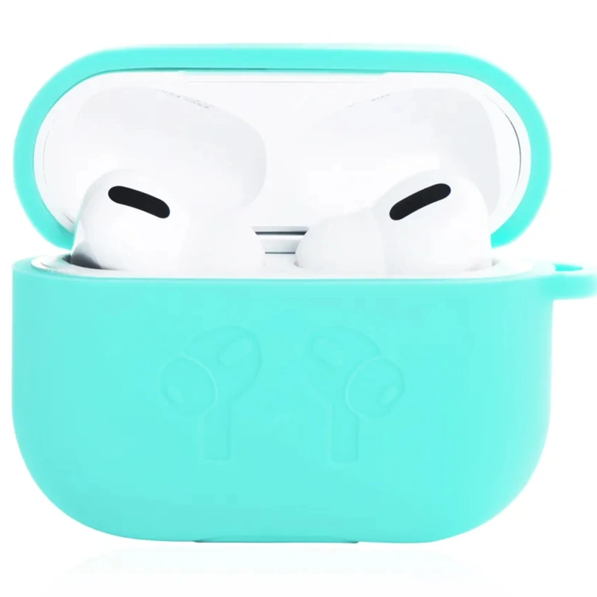 Силиконовый чехол Gurdini для AirPods Pro 2 Mint фото 2